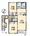 シャーメゾンタウン倉敷運動公園前 A棟の間取り画像