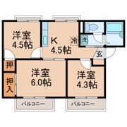 アメニティハイツ勅使の間取り画像