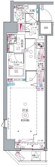 クレヴィスタ高田馬場の間取り画像