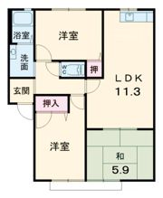 ウェスト コートB棟の間取り画像
