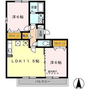 グラス ツイン Aの間取り画像