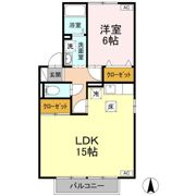 ヴィルヌーブ A棟の間取り画像