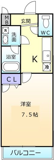 フジパレス初芝駅南Ⅲ番館の間取り画像