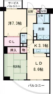 サンヴァレンティアの間取り画像