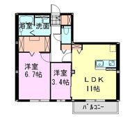 フェリアードⅡの間取り画像
