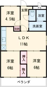 三向ハイツNo.5の間取り画像