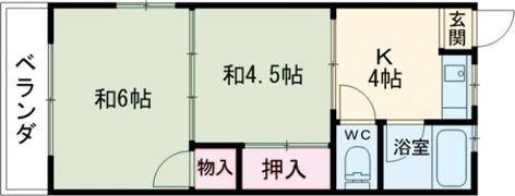 中越コーポの間取り画像