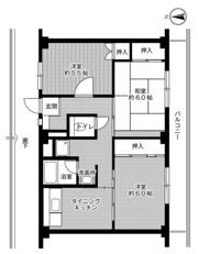 ビレッジハウス城東1号棟の間取り画像