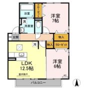 フェリス高柳 B棟の間取り画像