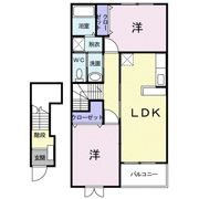 ヒルズ・サンハイム Aの間取り画像