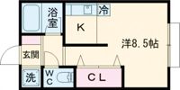 サカモトウエストⅠの間取り画像