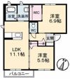 ラ フォンティーヌ B棟の間取り画像