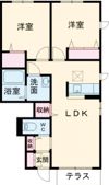 セントリビエ下滝野Bの間取り画像