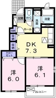 フルールBの間取り画像