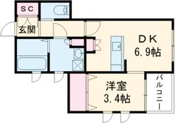 ネオメゾン可部の間取り画像
