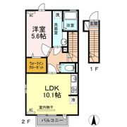 モアリエ Ⅴ号館の間取り画像