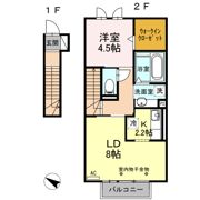 フローラⅡ 三園の間取り画像
