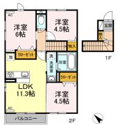 ミルフィールド萩の間取り画像