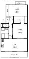 ピアンテ四ツ池の間取り画像