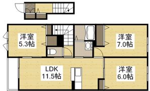 ラ・ヴィータ高屋参番館の間取り画像