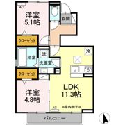 ウィット赤塚橋 Aの間取り画像