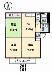 シャーメゾン伊倉東の間取り画像