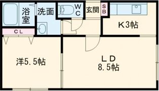 サンテラス新富の間取り画像