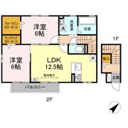 セジュールS Bの間取り画像