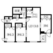 クラリス南9条の間取り画像