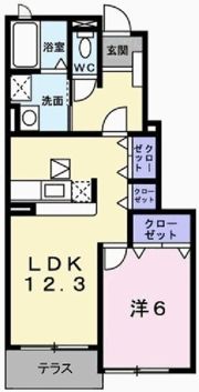 エーデル緑ヶ丘Dの間取り画像