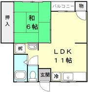 プレゼンス紀伊Ⅱの間取り画像