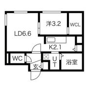 casa AT 豊平公園2nd(カーサエーティー豊平公園セカンド)の間取り画像