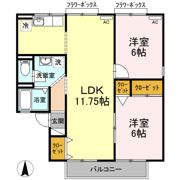 サンビューラ仙道 A棟の間取り画像