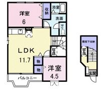 ガーデンコートAの間取り画像