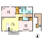 ﾒｿﾞﾝ･ﾄﾞ･ｸﾛﾜｰﾙ/ﾊｰﾓﾆｰﾗﾝﾄﾞ ﾒｿﾞﾝ･ﾄﾞ･ｸﾛﾜｰﾙの間取り画像