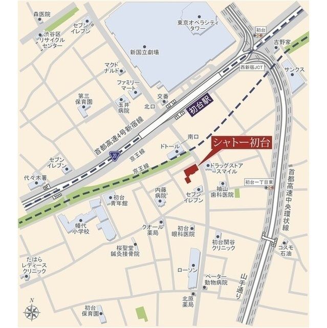 近くに施設あり