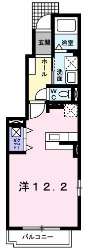 松岡ハイツⅡ Cの間取り画像