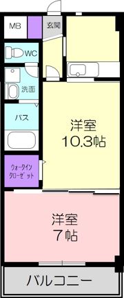 グランディス朱雀の間取り画像