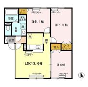 リビングタウン山の手 Eの間取り画像