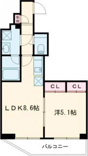 アスヴェル神戸元町海岸通の間取り画像