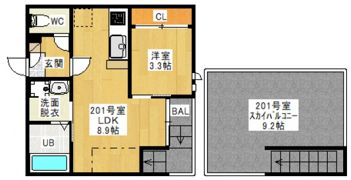 GRANDTIC 奉還町の間取り画像