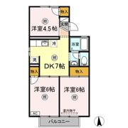 プレジールワカミヤ A棟の間取り画像