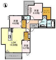 PALACE WEST千里丘 B棟の間取り画像