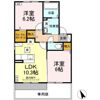 ボヌール・ヒルズ 市名坂 Fの間取り画像