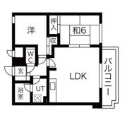 旭山シャトー桂和の間取り画像