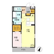 ハルム Bの間取り画像
