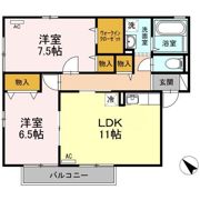 プリシェール A棟の間取り画像