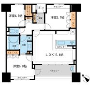 KDXレジデンス町田の間取り画像