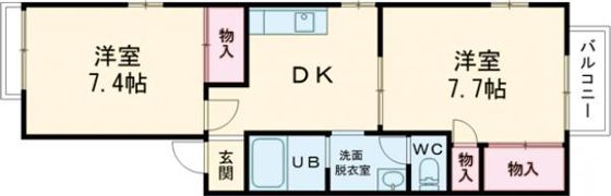 ロイヤルパレスAの間取り画像