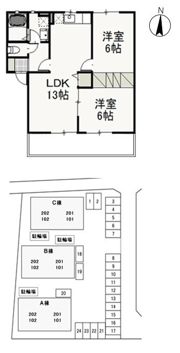 ベリー・オーライ Cの間取り画像